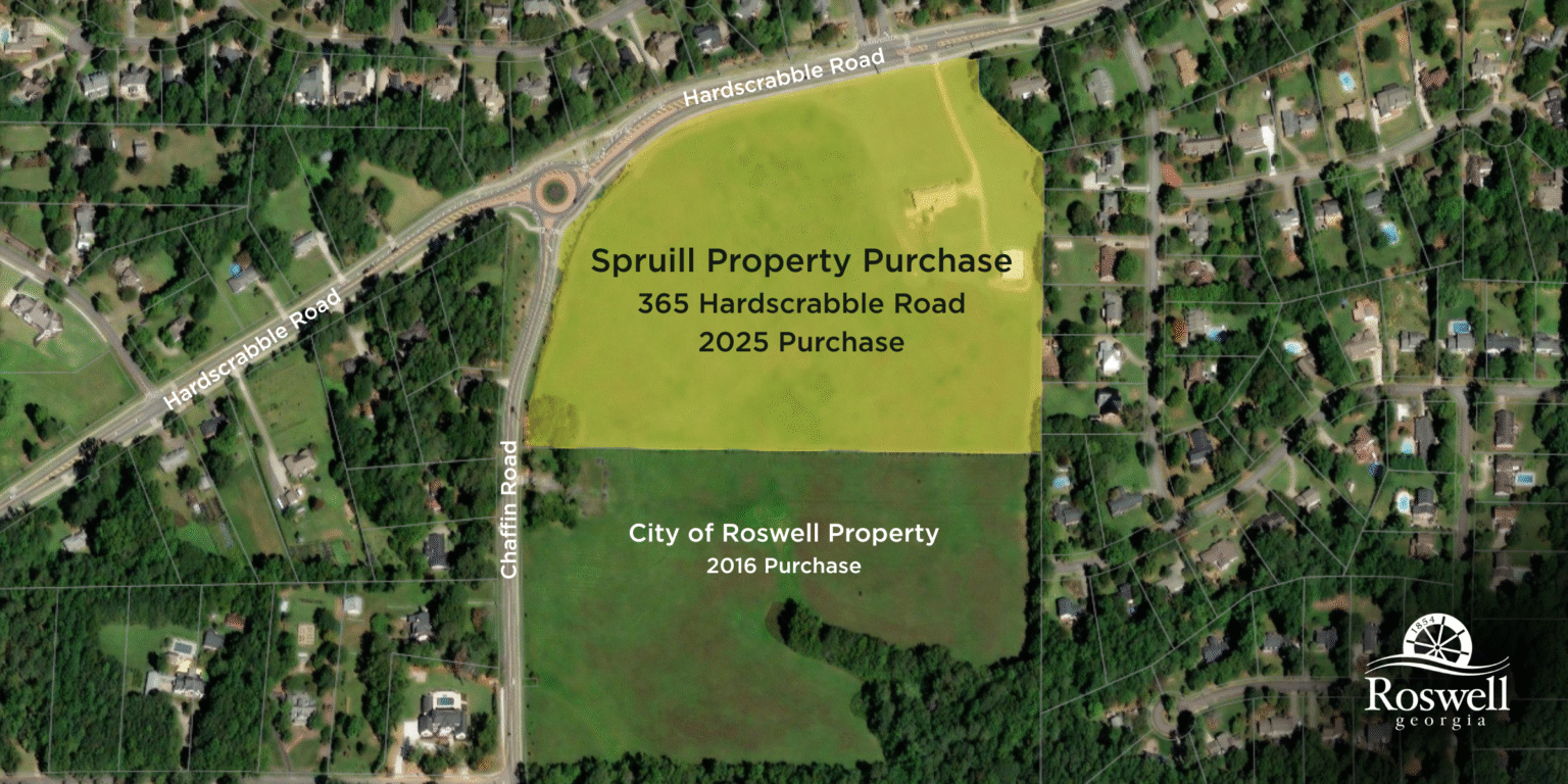 A map that shows the property the City is purchasing and publicly owned property next to it.