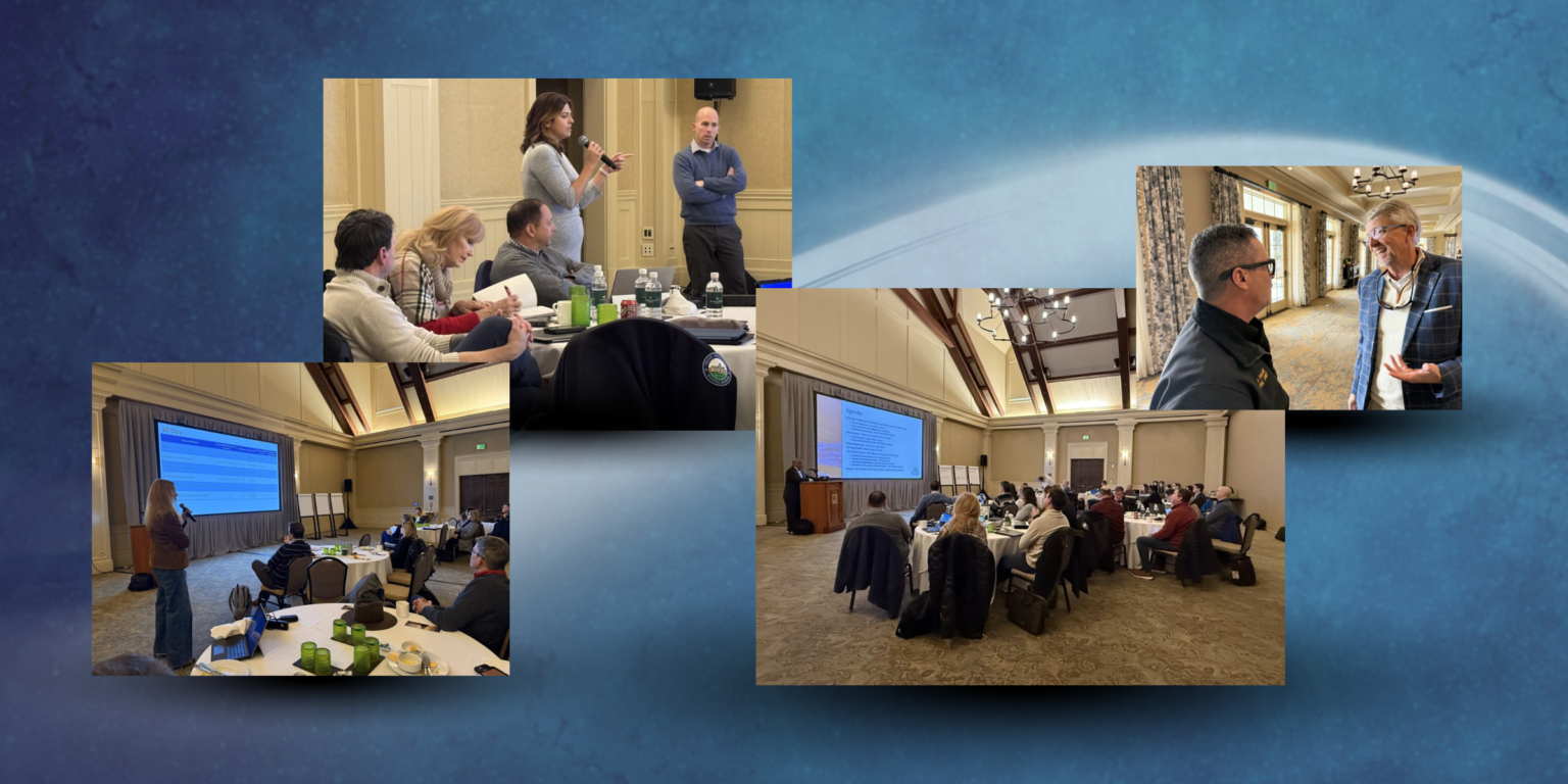 Leadership Retreat Sets Shared Vision for 2026 and Beyond A collage of photos from the leadership retreat featuring staff members talking and presenting.